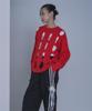 miette Cutout Design Knit REXX1061 Free Size Red Women's