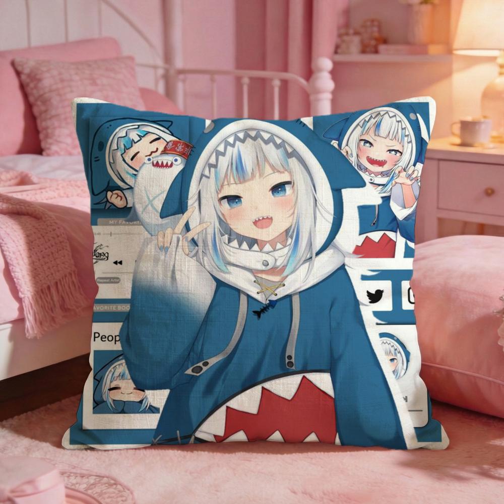 VTuber GGawr Guras Cushion Cover Premium Comfort Reversible Pillow Cove Two in One Design for Any Room Car Interior