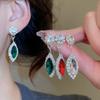 Luxe Rhinestone Flower Tassel Earrings and Necklace Set for Women – High-End Clavicle Chain Accessory