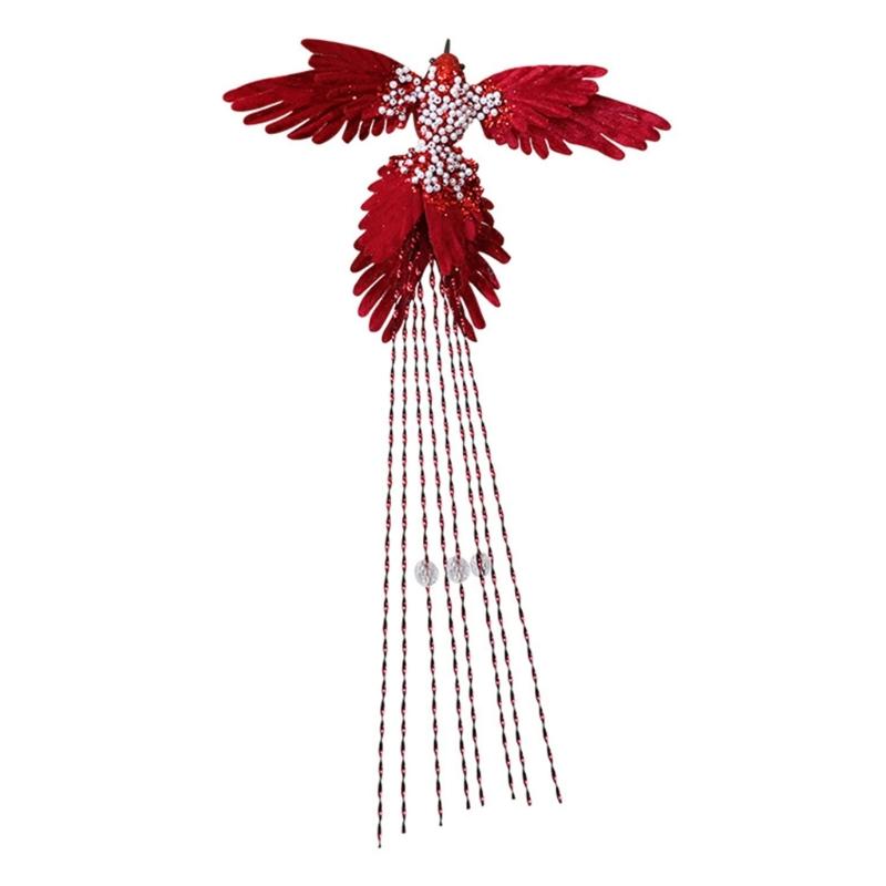 

Bright Cloth Hummingbird Christmas Decoration Portable Hanging Ornament For Holiday Homes Decors вино красного