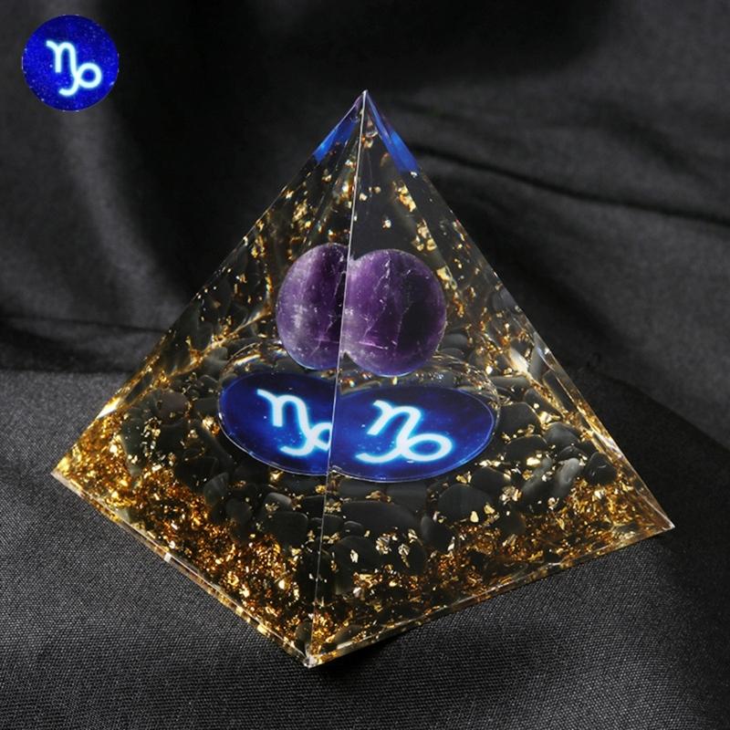 Zodiacs Orgone Pyramid Zodiacs Healings Crystals Stone Chakras Reiki Orgonite Crystals Pyramid Lucky Energys Home Decors