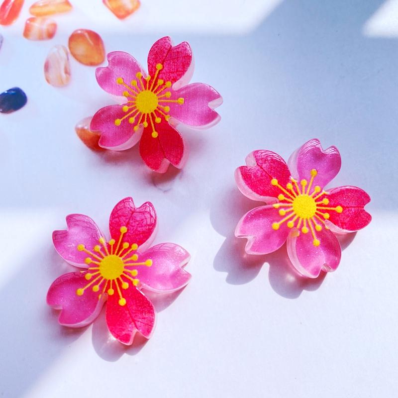 10Pcs New Cute Resin Mini Mixed Luminous Flowers Flat Back Cabochon Scrapbook Kawaii DIY Embellishments Accessories E36