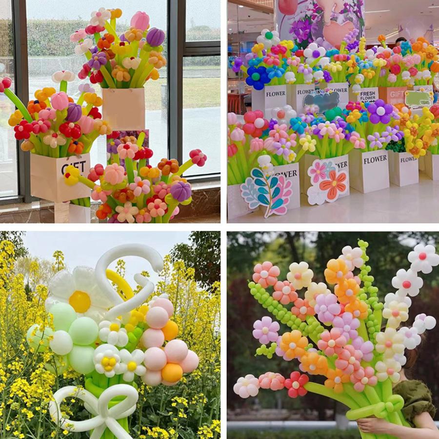 40/80/120pcs 26cm Strip Balloon with Mini Pump Colorful Artistic Balloon Birthday Party Festival Background Decoration Props