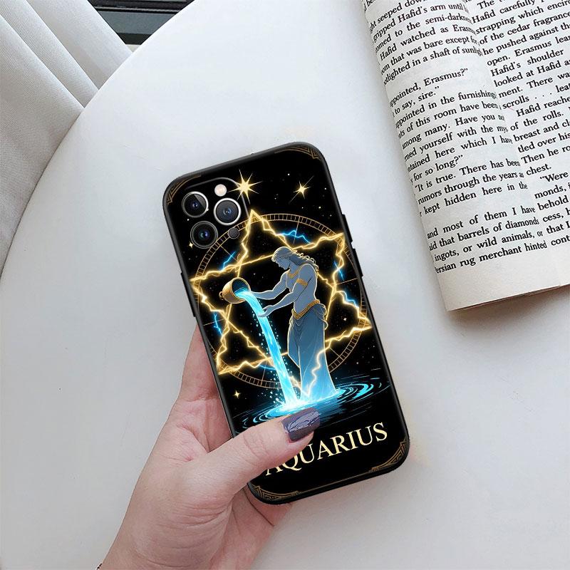 12 Constellation Card Phone Case for Samsung Galaxy Note 10 20 S23 S22 Ultra FE Plus M06 M15 M16 M35 M55