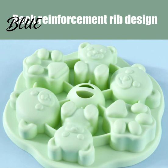 Reusable Chocolate Molds Silicone Bear Cake Mold Steamer Safe Food Baking Pan for Kids Easy Release Pastry Non Stick Heatproof Muffin Pudding Jelly