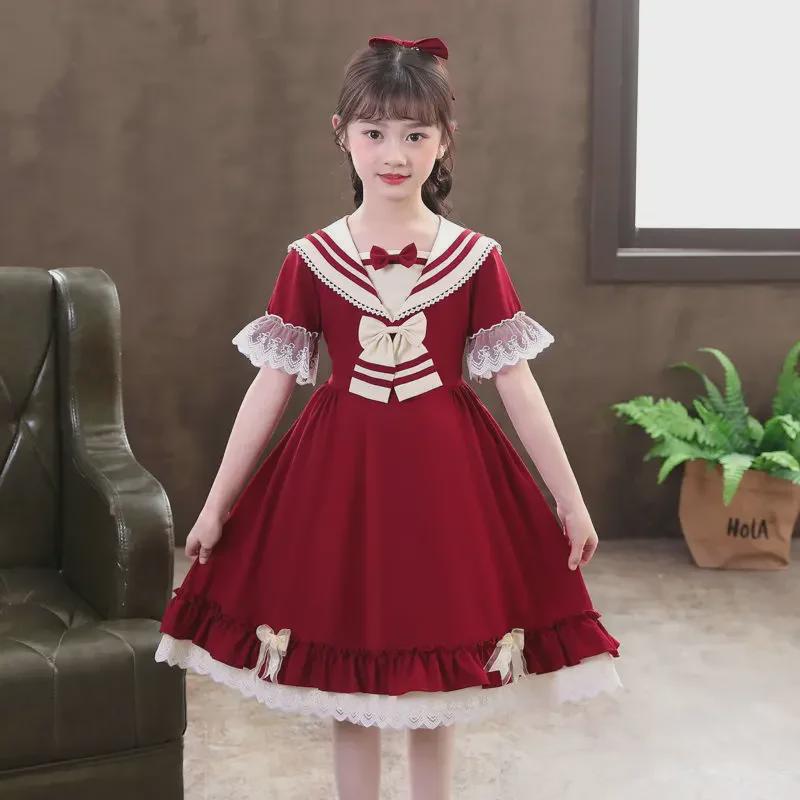 Κομψό Καλοκαιρινό Φόρεμα Πριγκίπισσας Λολίτα με Κοντά Μανίκια για Κορίτσια