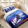 Custom Name Bedding Set 3 PiecesLamine Yamal Print Duvet Cover + 2 Pillowcases Soft Bed Decor