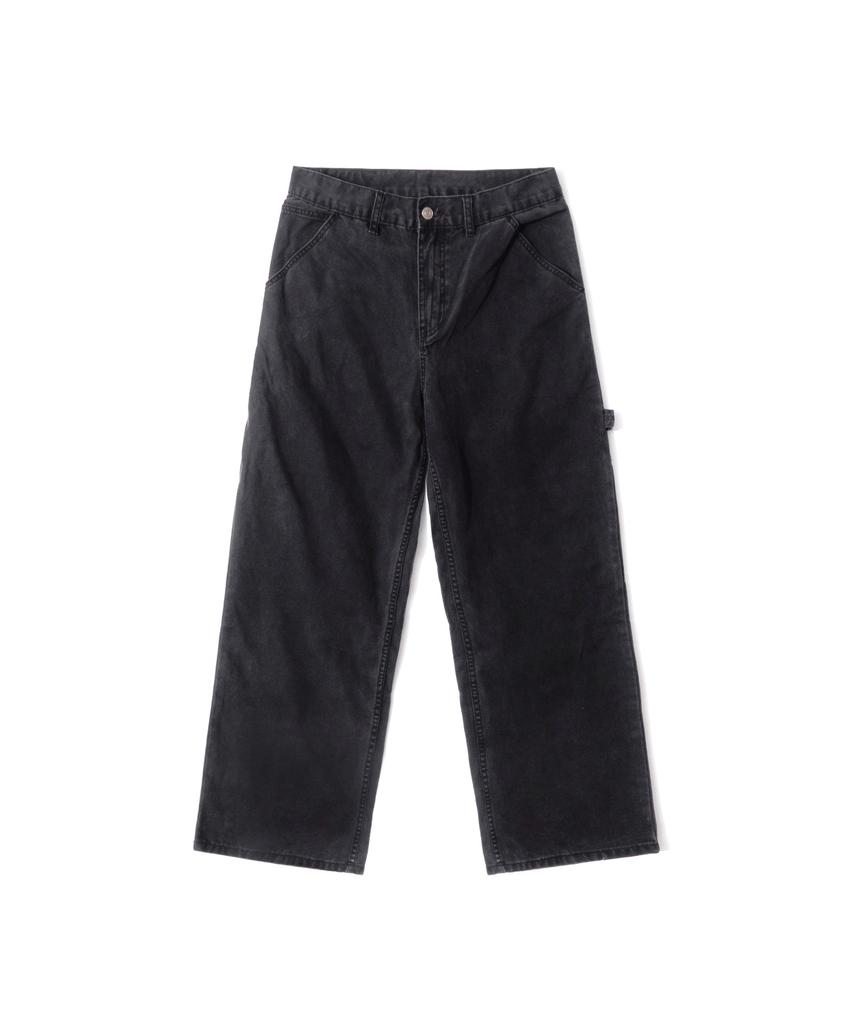 QT8 GARMENTS Lb Washed Oxford Carpenter Pants (Black)