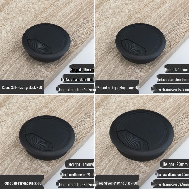 

Round Desk Cable Management Grommet Cover Hole Diameter 50mm