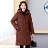 Hooded padded clothes women's winter 2025 new thickened loose cotton jacket mid-length age-reducing small padded jacket jacket