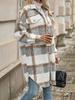 Thickened Lapel Plaid Faux Fur Coat for Autumn/Winter - Casual Women's European & American Style