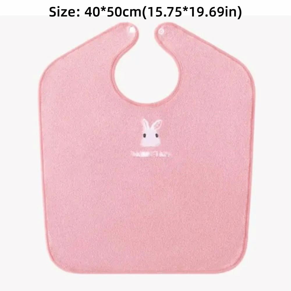 Skin Friendly Children's Washcloth Adjustable Snaps Toddler Face Towel for Feeding Eating