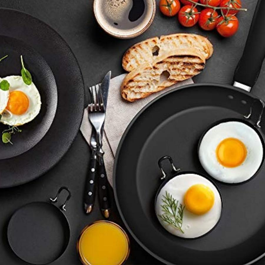 4Pcs Edelstahl Ei Friteuse Ei Form DIY Frühstück Runde Ei Pfannkuchen Kreis Küche Zubehör Gadgets