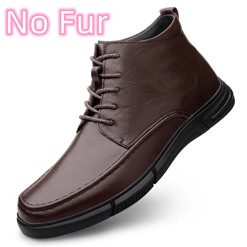 

Fashion New Arrival Motocross Boots Genuine Leather Men Casual Shoes Handmade Men Winter Plush Snow Boots Male High Top Walking Shoes 45