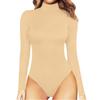 Women's Casual Bodysuit Long Sleeve Bodycon Catsuit Leopard Print
