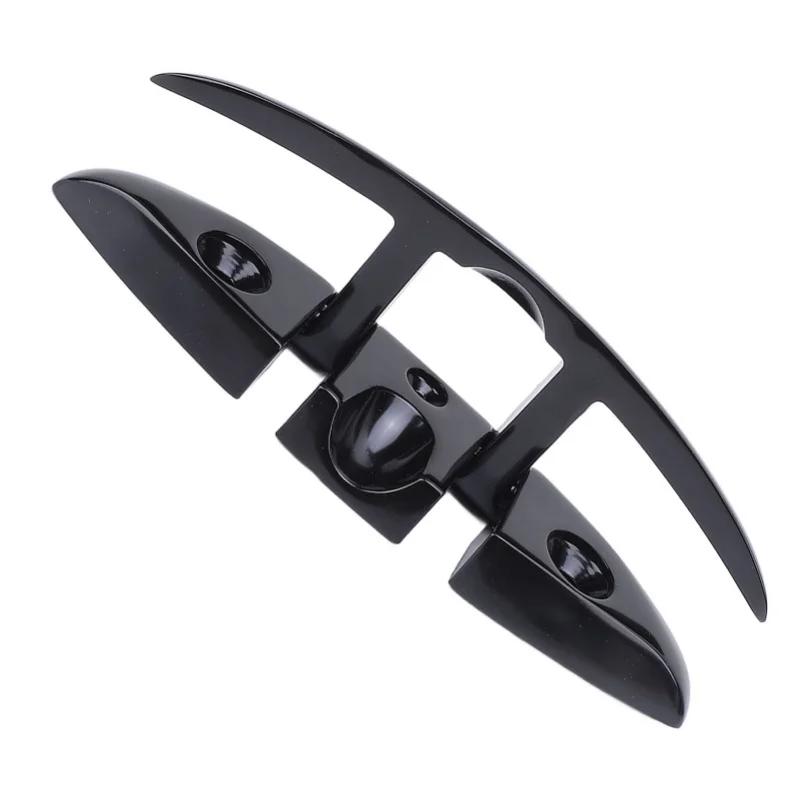 

6in Boat Folding Cleat 316 Stainless Steel Marine Rope Cleats Heavy Duty Coated Black Dock Cleats For Yacht RV Speedboats чёрный