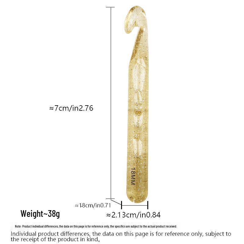 Transparent Thickened Crystal Crochet Hook Set: 5-Piece for Thick Yarn Knitting