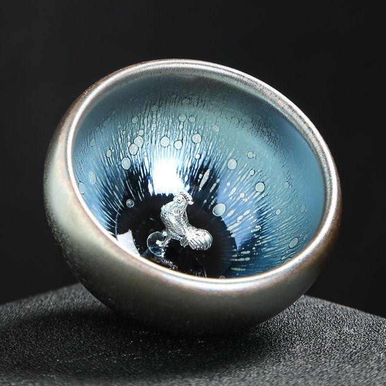 

Китайская чашка Цзяньчжань, креативная керамическая чашка для чая с 12 знаками зодиака, инкрустированная в виде животного, большая чашка для чая 9X5.2CM 150ML