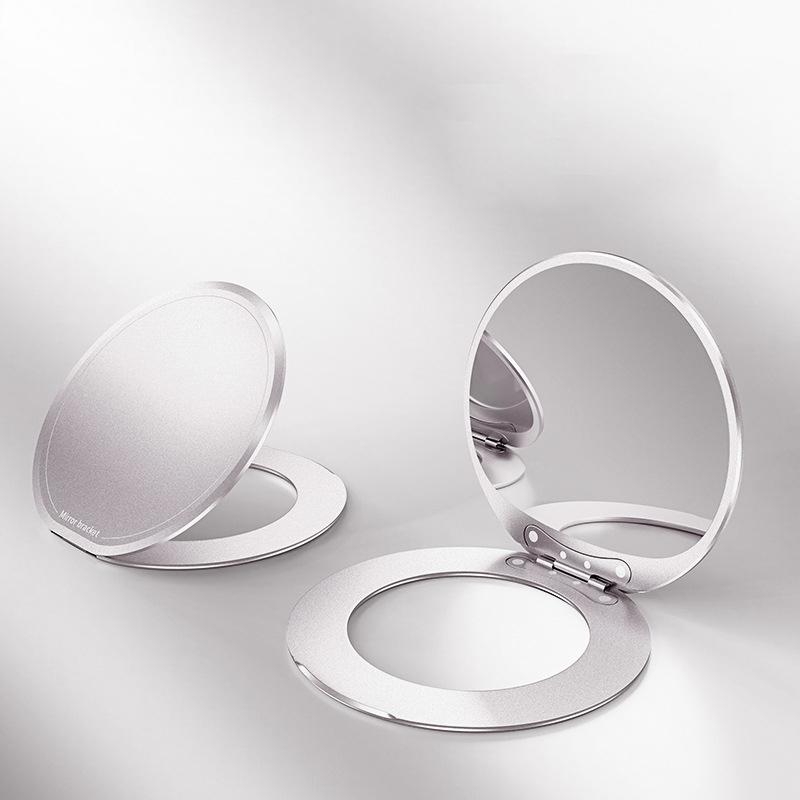 Ultra Thin Rotatable Portable Invisible Back Sticker Multi Function Magnetic Phone Makeup Mirror Holder Stand Universal