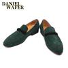 Fashion Luxury Brand Men's Suede Loafers Handmade Slip on Green Causal Shoes Penny Loafer Formal Dress Office Wedding Leather Shoes Men