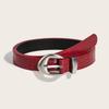PU Leather Thin Waist Belt Y2k Dress Jeans Belt Designer Women's Belt  For Girls