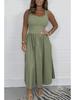 2026 Summer Women's High-End Waist-Cinched Casual Dress - Hot Selling Solid Color Skirt