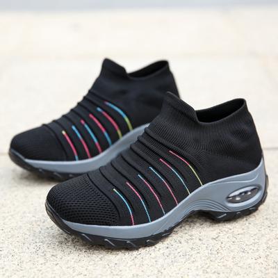 Damesschoenen Plateausneakers Gevoerd Ademend Instappers Wandelschoenen Outdoor Vrijetijdsschoeisel