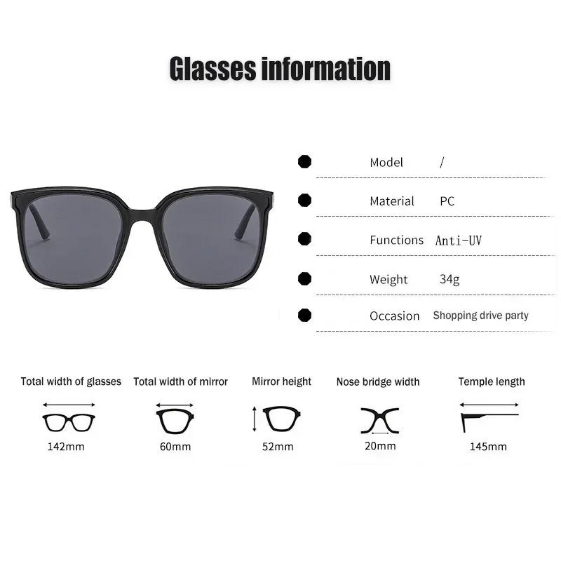 Modetrend Herren Damen Übergroße Kurzsichtigkeitsbrille Unisex Fertige Optische Sonnenbrille mit Dioptrien 0 Bis -4.0 Polarisierte Sonnenbrille