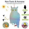 1/2/4/6PCS Reflective Owl Bird Repeller, Hanging Garden Wind Chime