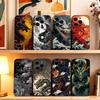Drachen-T-Textur Gedruckt Handyhülle Silikon Weich Für IPhone 17 16 15 14 13 12 11 X XR Plus Pro Max Plus