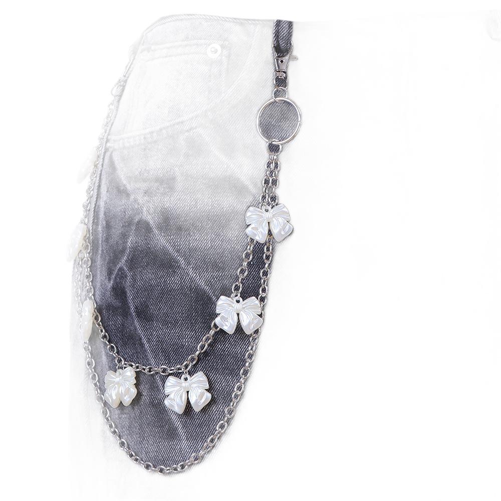 European Multi-layer Bow Waist Chain for Women - High-End Metal Accessory for Jeans