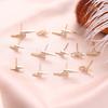 6Pairs/Set Simple Women Big Small Lighting Rhinestone Stud Earrings Jewelry