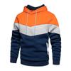 Men's Casual Patchwork Color Hooded Sweatshirt