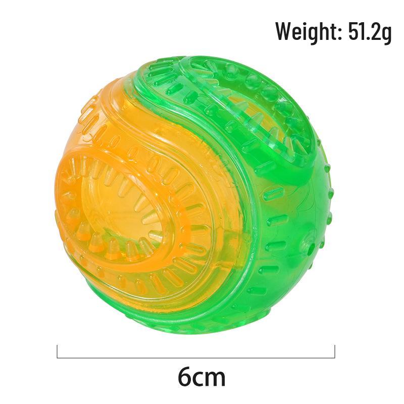 

TPR Dog Toy: Bite-Resistant, Sounding, C-Shaped, Two-Color, Elastic Ball for Self-Entertainment and Decompression.