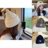 Cute Embroidered Heart Knit Beanie For Women Cozy Warm Cotton Hat For Winter