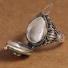Adjustable Openable Finger Ring Antique Opening Ring Unique Gawu Box Ring  Storage Container