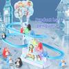 Penguin Race Set Penguin Slide Playset LED Flashing Lights Racing Track Game Set Penguin Stair Climbing Toys Kids Holiday Gift