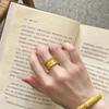 Xiaohongshu Bestseller: Gold Flower Rhinestone Ring for Women - Elegant New Chinese Style