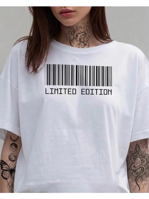Barcode T-shirt. Y2K summer print XL
