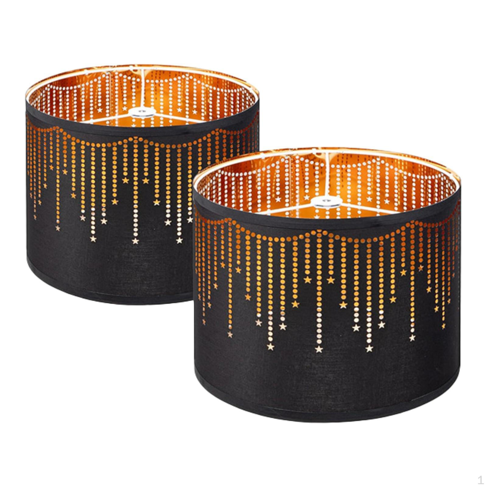 

2 шт. абажуры для барабанных ламп Абажуры Простая установка Элегантный декоративный Домашнее украшение Замена