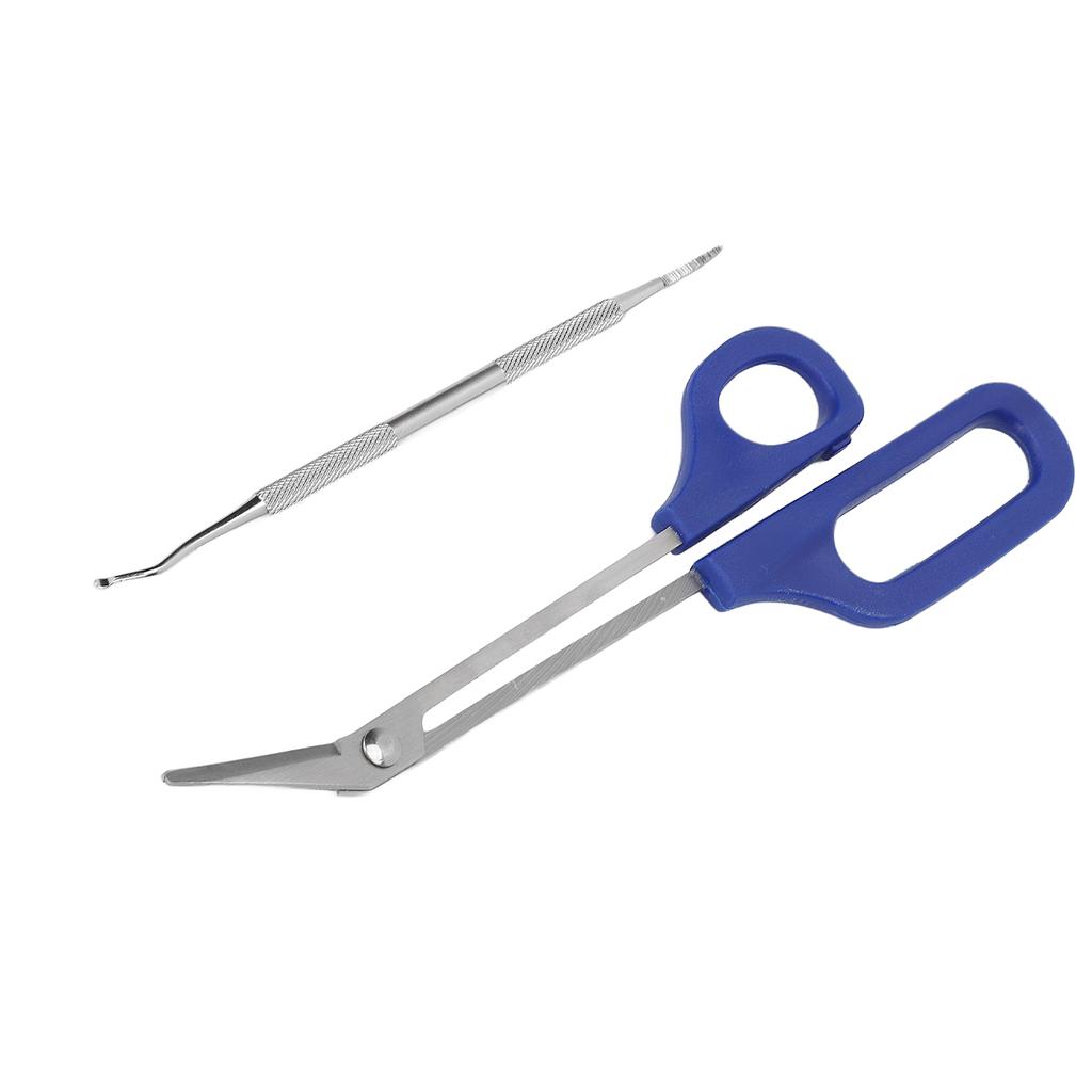 Long Handled Toenail Scissors Easy To Hold Nails File Pedicure Nail Tool Set for Dead Skin