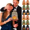 12Pcs Handheld Halloween Linen Drawstring Bags Pumpkin Ghost Pumpkin Sugar Pocket  Snacks