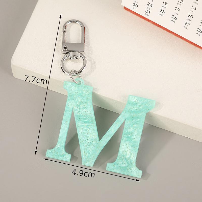 Simple Letters Keychain Backpack Pendant Keyring Bag Hanging Decoration Accessories Gift