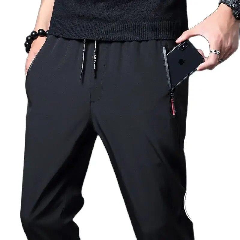 Indoor Outdoor Men's Straight Slim Casual Simple Quick Drying Stretch Sweatpants