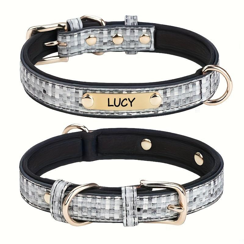 Pet Collar Double D Ring Hangable Accessories Space Cotton Inner Large and Medium Dog Collar