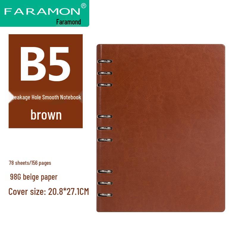 2024 A5 & B5 Loose-Leaf Business Notebook with Removable Ring Binder