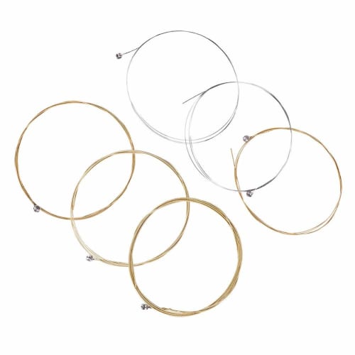 6-String Acoustic Guitar String Set, Stainless Steel, Anti-Oxidation & Rust-Resistant, Easy To Use, Stringed Instrument Accessories