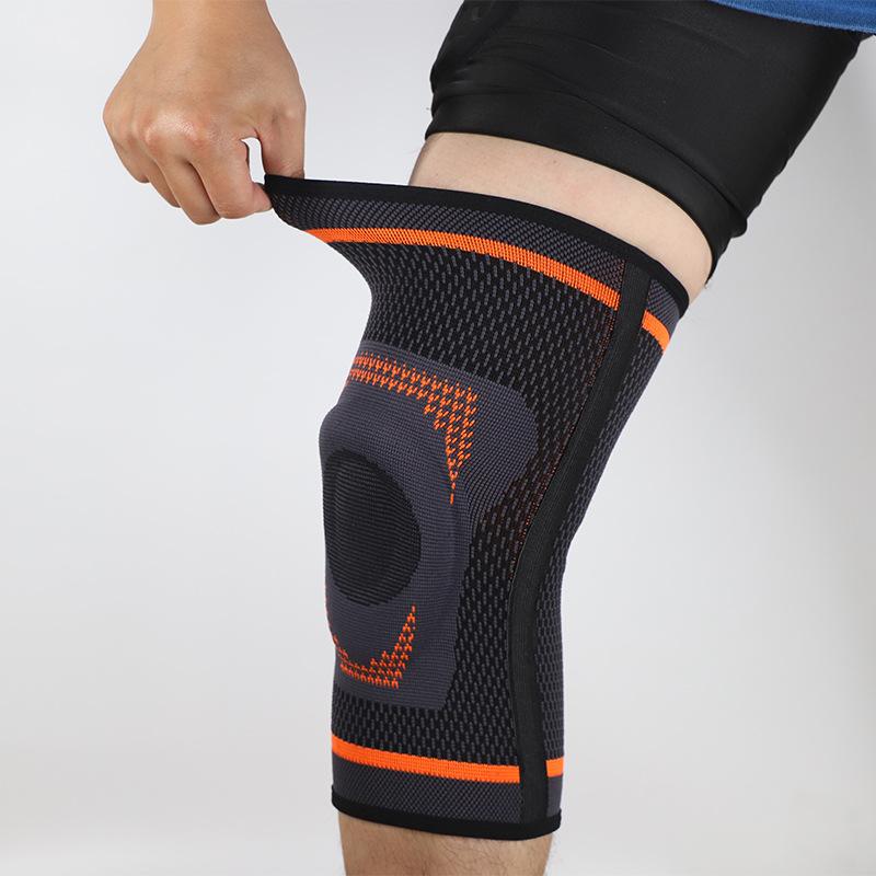 Sports Knee Pads Elastic Breathable Silicone for Basketball Cycling Running Fitness Mountaineering Pressure Support
