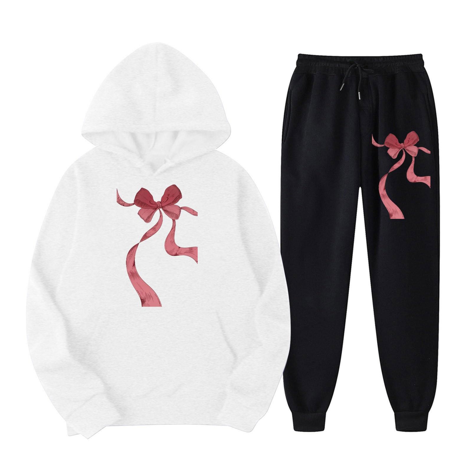 

Fashionable Casual Comfortable Sports Bow Suit L белый