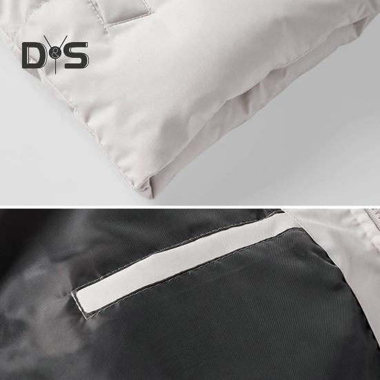 Зимнее хлопковое пальто унисекс с толстым подкладочным воротником-стойкой — фото 9